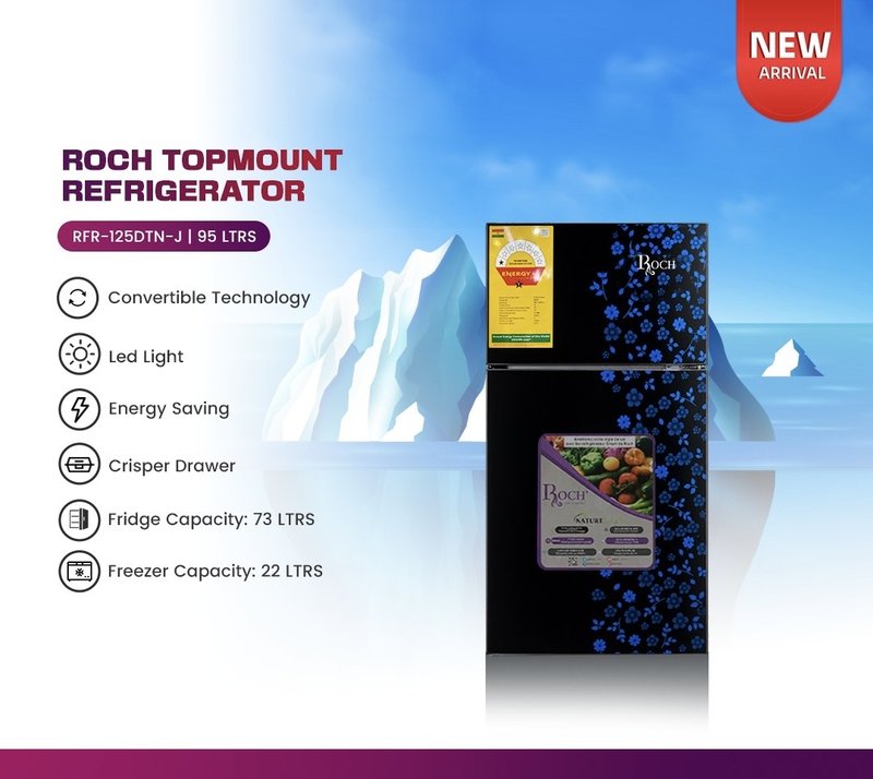 ROCH 95L Top Mount Refrigerator