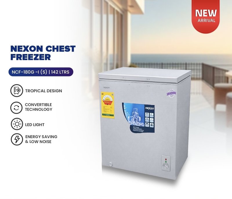 🧊 NEXON 142L Chest Freezer (Model: NCF-180G-I(S)
