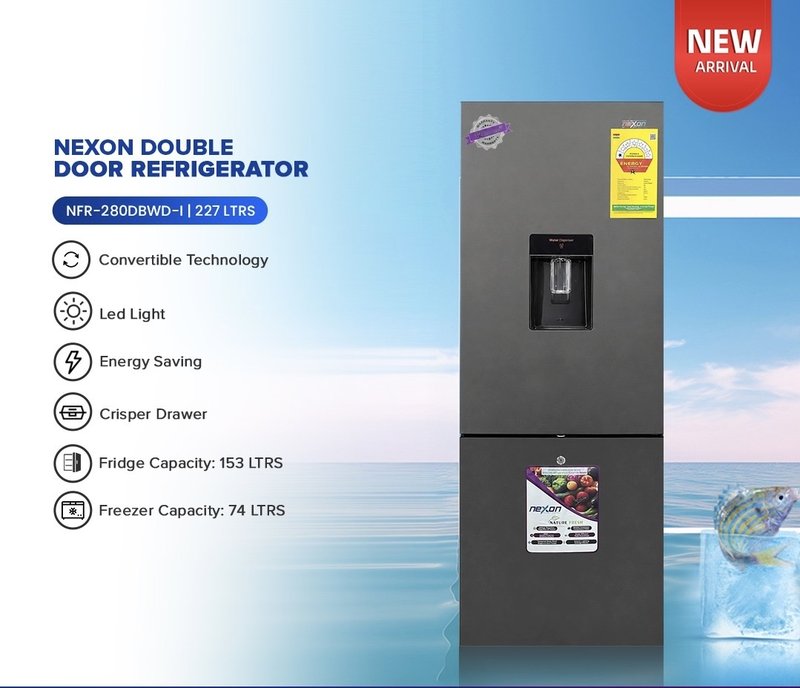 NEXON DOUBLE DOOR REFRIGERATOR  NFR-280DBWD-1 | 227 LTRS